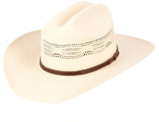 Canyon – Klassischer Westernhut für Damen & Herren | Formstabiler Cowboyhut aus Papierstroh mit Luftösen & breiter Krempe | Stilvoll, robust & atmungsaktiv (DE/NL/SE/PL, Numerisch, 59, Creme)