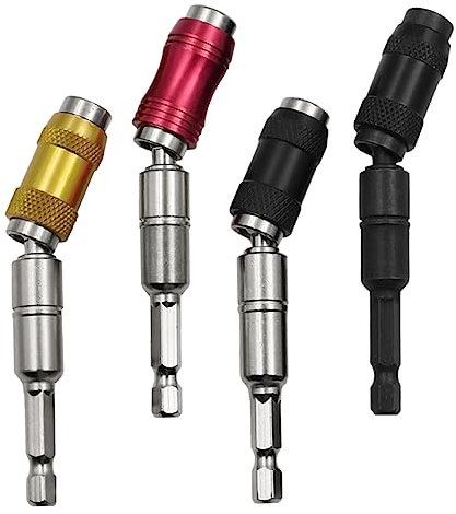 HOMSFOU 4pezzi Portainserti Magnetici Pivotanti Per Cacciavite Estensione Flessibile Design Rotante Per Angoli Stretti Compatibile Con Avvitatori e Trapani