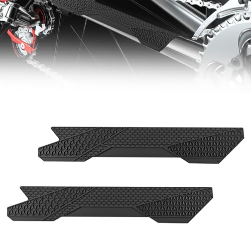 SNSYGN 2Pcs Chainstay Protector MTB, Silicone Chain Guard Protector Self-Adhesive Bike Chain Guard Sticker for Mountain Bike Frame Protection Fits Most Bikes