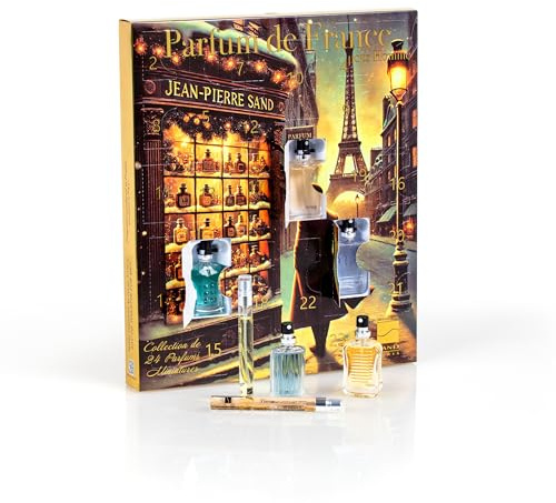 Jean-Pierre Sand - Parfum de France für Herren - 24 teiliger Parfüm Adventskalender - Beauty Geschenk Weihnachten 2025 (Herren)