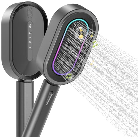 3 in 1 LED Music Shower Head, Bluetooth Shower System Multifunctional Rain Shower with Stop Function, Can Make and Receive Calls and Play Music Shower Head Stainless Steel Bathroom Showerhead