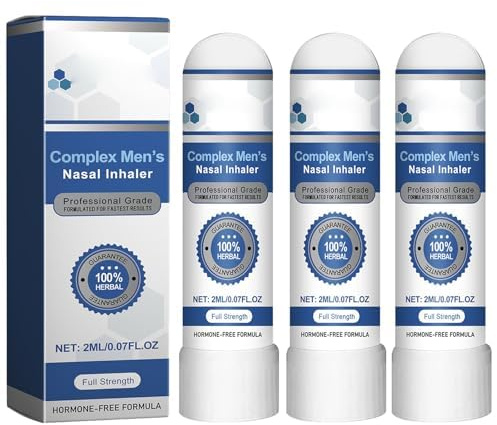 TestoDrive Naseninhalator, Complex Men's Nasal Inhaler, MenStick Naseninhalator, Men Stick Nasal Inhaler, Testo Drive Naseninhalators für Die Potenz (3PCS)