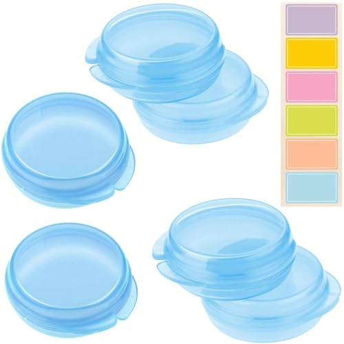 Small Pill Box (6 Pack) Travel Pill Container Small Pill Organizer Portable Daily Mini Medicine Case Holder for Pocket Purse Travel Medicine Cod Liver Oil Storage Box Earplug Case Blue
