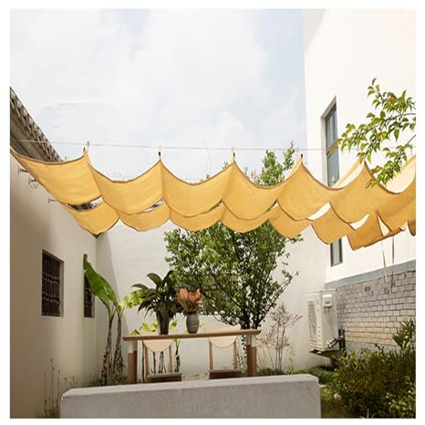 Toldo retráctil para pérgola con techo ondulado, tela impermeable resistente a los rayos UV para patio, terraza, patio, terraza, terraza, diseño deslizante con 90% de protección UV (B 1,6 x 20 m)