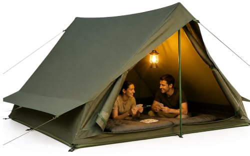 1 & 2 Personen Zelt kleines Packmaß Ultraleicht für Fahrrad oder Motorrad Reise 3000mm Wassersäule mit 200D-Oxford-Gewebe separatem Innenzelt Wandern Trekking Camping