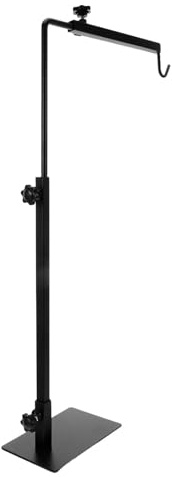 POPETPOP Lampada Altezza Supporto in Rettili Metallo per Riscaldante Regolabile Nero Dissipazione del Calore Efficiente per Terrari e Box
