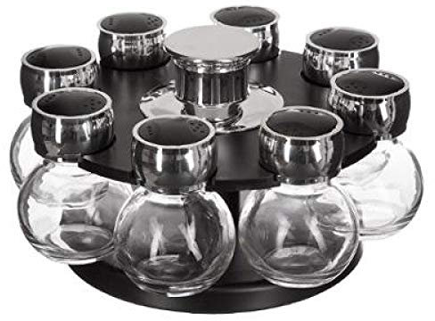 Secret de Gourmet Gewürzständer Gewürzregal Gewürzkarussell 8 Gewürzgläser Drehbar