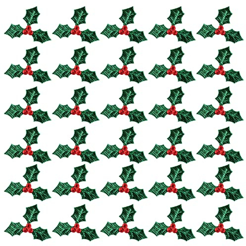 SUPVOX Houx de noël Autocollants DIY Appliques Feuilles de trèfle pour noël St. Patrick Decor 100pcs (Vert 3cm)