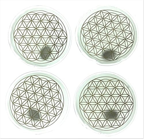 MC-Trend Lot de 4 Chauffe-Mains Fleur de Vie Chauffe-Poches Coussins Chauffants réutilisables Coussins Chauffants