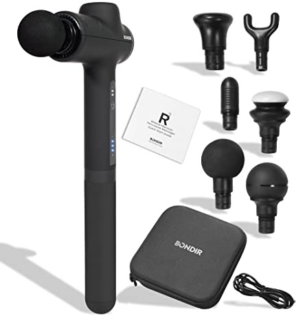 BONDIR R2 Massage Gun - Percussion Deep Tissue Back Massager with Extension Handle