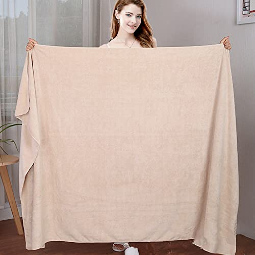 GBYJ 150X200 cm Mikrofaser-Badetuch, Super Saugfähiges Und Schnell Trocknendes Weiches Weiches Handtuch, Kamelfarbe, 150X200 cm