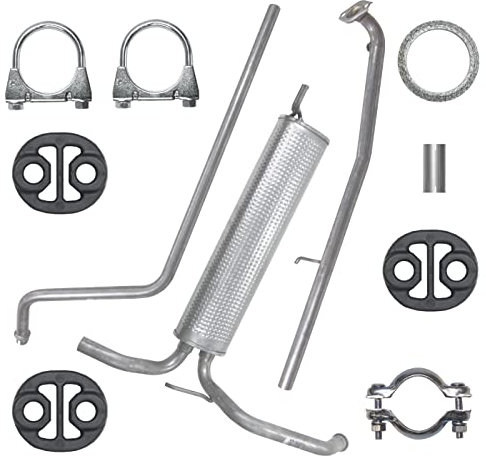 Polmo Schaldampferset Auspuff für Citroen C1 1 I Peugeot 107 1 I Aygo 1 I B1 1.0