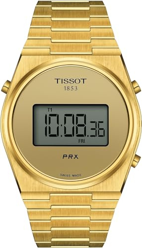 Tissot Herr digital schweizisk kvartsklocka med rostfritt stål rem T137463302000, Guld, armband