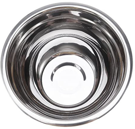 Garneck Stainless Steel Mixing Bowl Set Large Fruit Salad Bowl Rounded Lip 5 Sizes for Home Restaurant