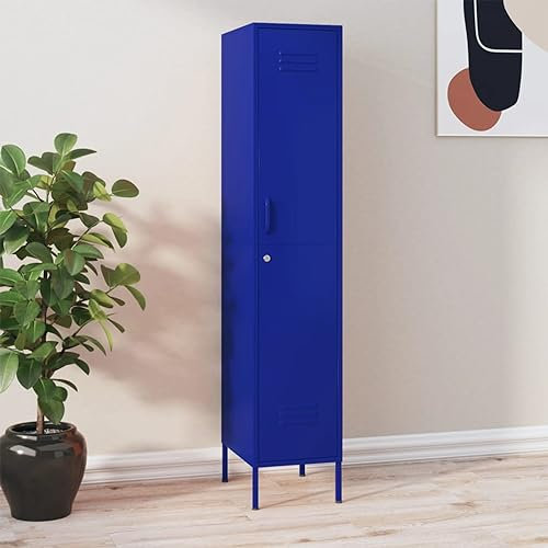 Mengtu Armadio Blu Marino 35x46x180cm in Acciaio, Armadietti Salvaspazio Mobiletto, Mobile Cucina Mobile Soggiorno Mobiletto Cucina Credenza Cucina Mobili Soggiorno Credenza Mobili per Interni/Esterni