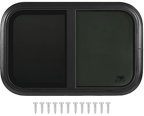 Wohnmobil-Fenster – Wohnmobil-Fenster – Tropfenförmiges Sytle-Design, horizontale Schiebe-Aluminiumlegierung – geeignet für Wohnmobil-Boots-Yach-Wohnmobil-Anhänger (For 26‑31mm/1‑1.2in Wall Thickness)