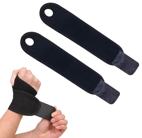 ZEACCT 2 stycken ventilerande handledsstöd, handledsstöd justerbar, handledsbandage, handledsstödsskena, justerbar handledsrem, för skydd eller sport