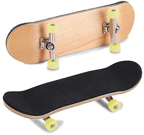 Hominas Finger Skateboard Set, Fingerboard Skate aus Ahorn Holz Professionelles Finger Spielzeug mit Box