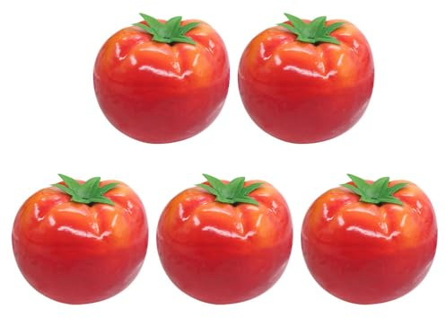 Zerodeko 5 Stück Künstliche Tomaten Simuliertes Tomatenmodell Lebensechte Tomatenfiguren Deko Für Küche Tischdekoration Wohnaccessoires Garten Und Schaufenster