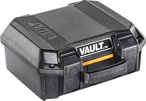 PELI Vault V100C Maleta Protectora; Protección Superior para Equipos Valiosos; Resistente a la Intemperie y al Polvo; Volumen Interno: 6,5 litros; Color: Negro