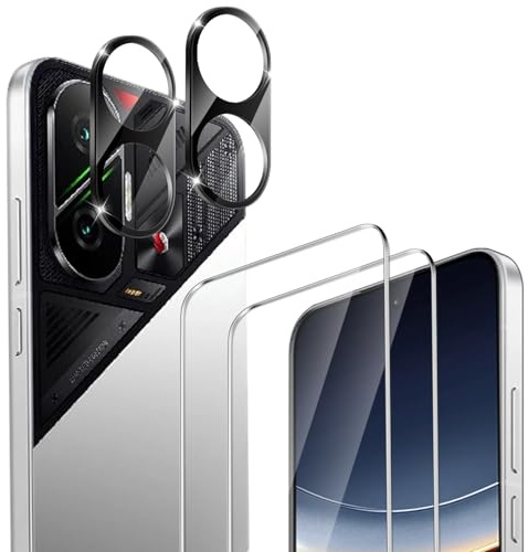 ivoler 2 Piezas Cristal Vidrio Templado Protector de Pantalla para Xiaomi Poco F7 5G, con 2 Piezas Protector de Lente de Cámara, 9H Dureza, Antiarañazos, Sin Burbujas
