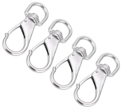 GANAZONO 4pcs Heavy Duty Stainless Steel Swivel Eye Snap Hooks for Flagpole Hardware Boat Swivel Hook Rotating Design