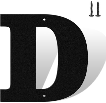 Numeri civici da 20,3 cm, colore nero opaco, antiruggine, in metallo resistente, per casa, resistenti alle intemperie, numeri da 0 a 9 e lettere A-Z in metallo per esterni, set completo per porte