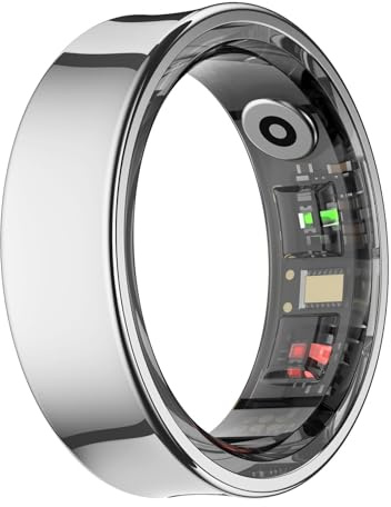 XUMIUZIY Smart Ring för Män Kvinnor, Fitness Tracker med Sömnövervakning, Stegräkning, Fjärrfotografering, Flera Träningslägen, Bluetooth 5.3 -anslutning, Lång Batteritid (10#)
