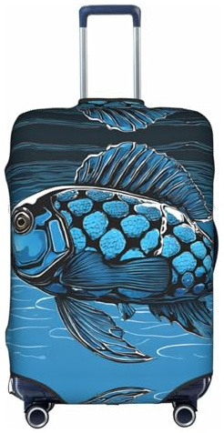 GQSZCYHLKL Housse de protection élégante avec motif écailles de poisson argenté avec impression double face, design élastique pour un ajustement sûr et une protection contre les rayures, blanc, XL