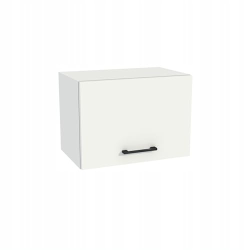 Laclar Küchenschrank Capri 50x32x36 cm - Hängeschrank - mit Tür & Soft-Close Scharnieren - Küchenmöbel - Aufhängeschrank modern - Wandschrank - Unterschrank - Weiß Matt/Weiß