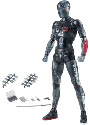 Licsaliwe Künstlerzeichnung Schaufensterpuppe, 5.91in poable actionfigur mit beweglichen Gelenken zur Kunstreferenz, Tabletop Display (männlich)