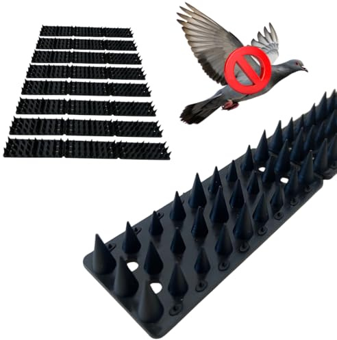TodayEco – Disuasor Antipalomas de Plástico 2,4 m – 8 Tiras Flexibles de 30 cm | Pinchos Antipájaros para Balcones, Alféizares y Marquesinas | No Harm – Seguro, Resistente y Adaptable