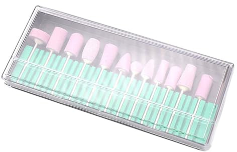 Professionale 12Piece Grinding Head Set per Manicure Unghie Arte con Silicone Lucidatore Trapano per Strumento Elettrico Strumento Manicure Professionale Strumento