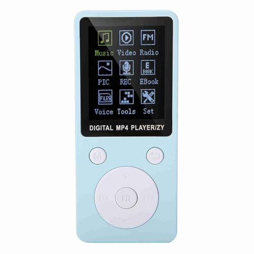 BAFOVY Digital Music Player, Portable MP4 Music Player with 32GB Support, Long Battery Life and Multi-Function for Lovers (Blue)