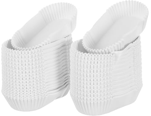 Alipis Caissettes Ovales en Papier Sulfurisé Blanches 10 CM Lot de 1000 Caissettes à Cupcakes Jetables pour Cuisson Moules à Muffins et Cakes Adaptées Four Usage Pâtisserie et Fêtes
