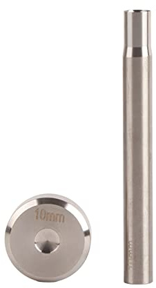 Punzone per rivetti bifacciale da 10 mm, kit base per rivetti artigianali in pelle, strumento di pressione per bottoni per rivetti in acciaio inossidabile con asta di montaggio,