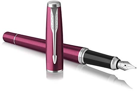 Parker Urban Füller, Vibrant Magenta, Füllfederhalter mit feiner Feder mit Nachfüllpatrone und blauer Tinte, Geschenkbox