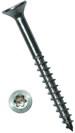 Edelstahl Spanplattenschrauben 5,0x50mm TX25 200 Stück Schrauben Holzschrauben Senkkopf VA V2A Torx Teilgewinde