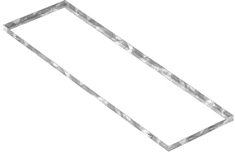 Fenau - Gitterrost-Zarge 300 x 1000 x 23 mm für Rosthöhe von 20 mm, verzinkt – mit Aussparung für Maueranker - Passend für Baunorm-Rost: Fenau 290 x 990 x 20 mm