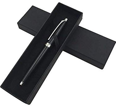 Lvcky Klassische schwarze Schmuck-Schachtel, Kugelschreiber, Geschenkschachtel mit Kissen, Bleistifte, leeres Etui, großes Sammlungs-Set für Jahrestag, Geschäft, 5 Stück