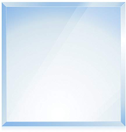 BIJON Funkenschutz-Platte mit Facettenschliff | Glasplatte Kaminofen | Kaminschutz mit ESG Sicherheitsglas | Kamin Zubehör | Kamin Glasplatte | Quadrat 70 x 70 cm | 6mm
