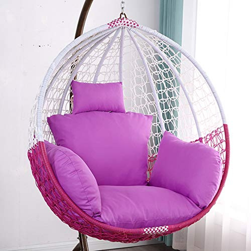 HANSHAN Gran Columpio Que cuelga la Silla del Asiento Cojín - con la Almohadilla, jardín Colgante Huevo Impermeable Hamaca Silla de ratón Espesar Nido Colgante Trasero de la Silla for Exterior/Inter