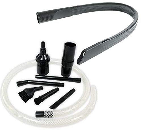Spares2go PC Desk Car Valet Mini Micro Attachment Kit + Flexible Crevice Tool compatible with Titan Vacuum Cleaner (32mm)