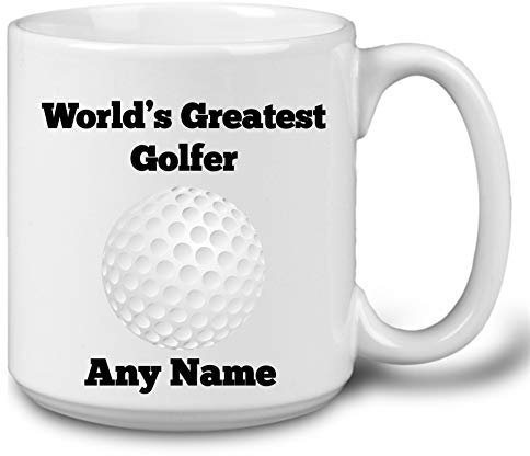 Golf Gifts for Men - Personalised Jumbo 20oz World's Greatest Golfer Mug - Novelty Sports Present for Him. Birthday Christmas Father's Day Dad Son Grandad Uncle Husband