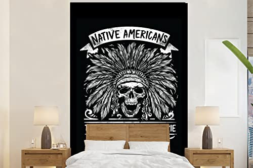Selbstklebend Tapete Wandpapier Wandaufkleber Fototapete Tapeten Wanddeko 170x260 cm Maske - Retro - Schwarz - Weiß