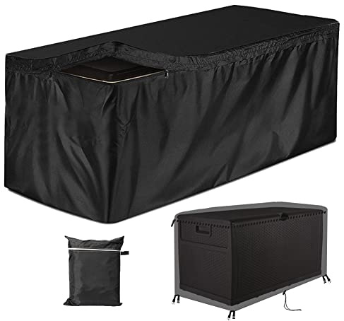 Gicov Copertura per cassetta di sicurezza, impermeabile, resistente, con cerniera, per esterni e pouf, rettangolare, per Keter Suncast a vita, pioggia, neve, polvere
