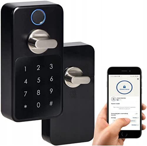 ORNO ZS-854 Türschloss Fingerabdruck Türschloss mit Telefon Öffnungsmodus: Bluetooth/Code/Fingerabdruckleser IP44