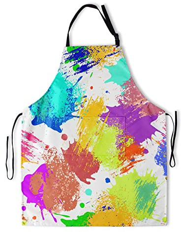 Kawani Artist Art Painting Aprons for Woman with 2 Pockets Polyester Smocks Waterproof Pinafore 28x33 Inch