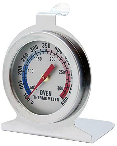 Edelstahl-Ofenthermometer mit sofortiger Ablesung, Kochthermometer 50–300 °C, 5 Zoll Zifferblatt Edelstahl Grillthermometer
