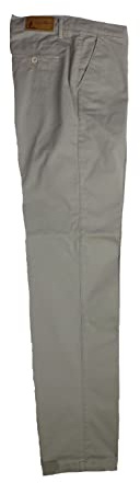 profili di Toscana .Pantalone Uomo Chino Made in Italy Vita Regolare Gamba Dritta Cotone Elasticizzato Leggero Art.FOLLONICA (46, Mastice)